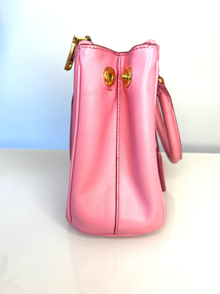 Prada Galleria Small Pink Saffiano Leather Tote Bag
