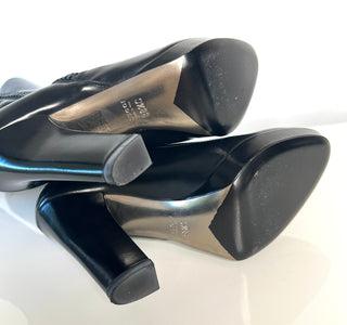 Gucci Glossy Black Leather Knee-High Platform Boots – EU 38.5 / UK 5.5