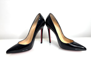 Christian Louboutin Pigalle 120 Black Patent Heels 39.5 UK6.5