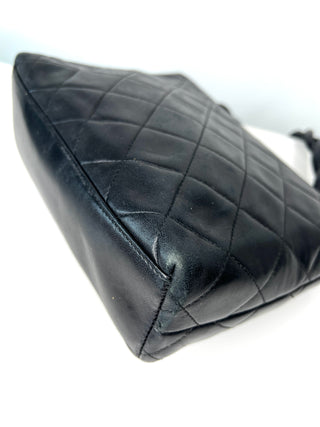 Vintage Chanel Black Quilted Leather Flap – Gold-Plated Hardware Cross-body Shoulder Bag