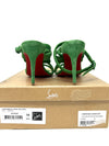 Christian Louboutin Cleissimo 85 Bambou Green Suede Leather Heel Sandals 36 UK 3