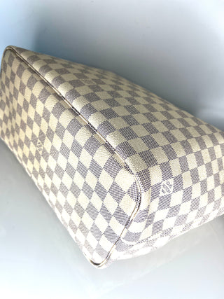Louis Vuitton Preloved Neverfull MM Damier Azur Tote Bag