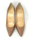 Christian Louboutin Decollete 554 100 Nude Patent Leather Pump Heels 36 UK 3