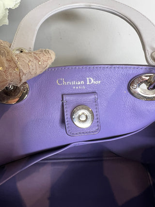 Christian Dior Pre-Loved 2011 White Leather Diorissimo Satchel Shoulder Bag