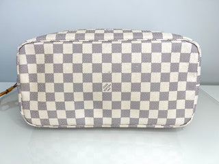 Louis Vuitton Preloved Neverfull MM Damier Azur Tote Bag