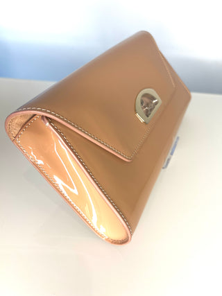 Christian Louboutin Vero Dodat Nude Patent Leather Clutch Bag