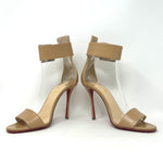 Christian Louboutin Blade Runana 100 Nude Leather Heel Sandals 38.5 UK 5.5