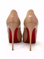 Christian Louboutin New Very Prive 120 Nude Patent Platform Heels 39.5 UK 6.5