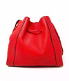 Mulberry Millie Small Bright Red Grainy Leather Tassel Tote Bag