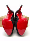 Christian Louboutin Pampas 150 Black Leather Peep Toe Bootie Heels 38 UK 5