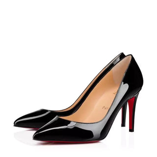 Christian Louboutin Black Patent Leather Pump Heels 