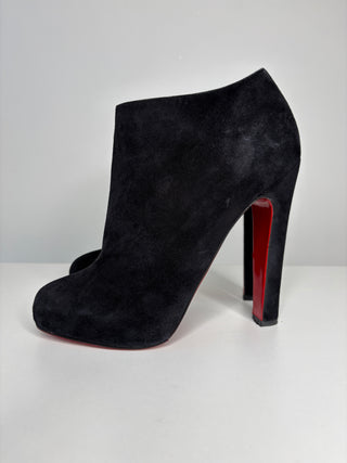 Christian Louboutin Black Suede Ankle Boots 40 UK7