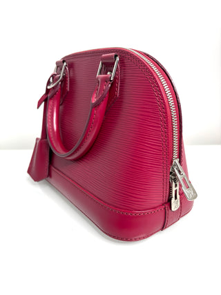 Louis Vuitton Alma BB Fushia Epi Leather Handbag