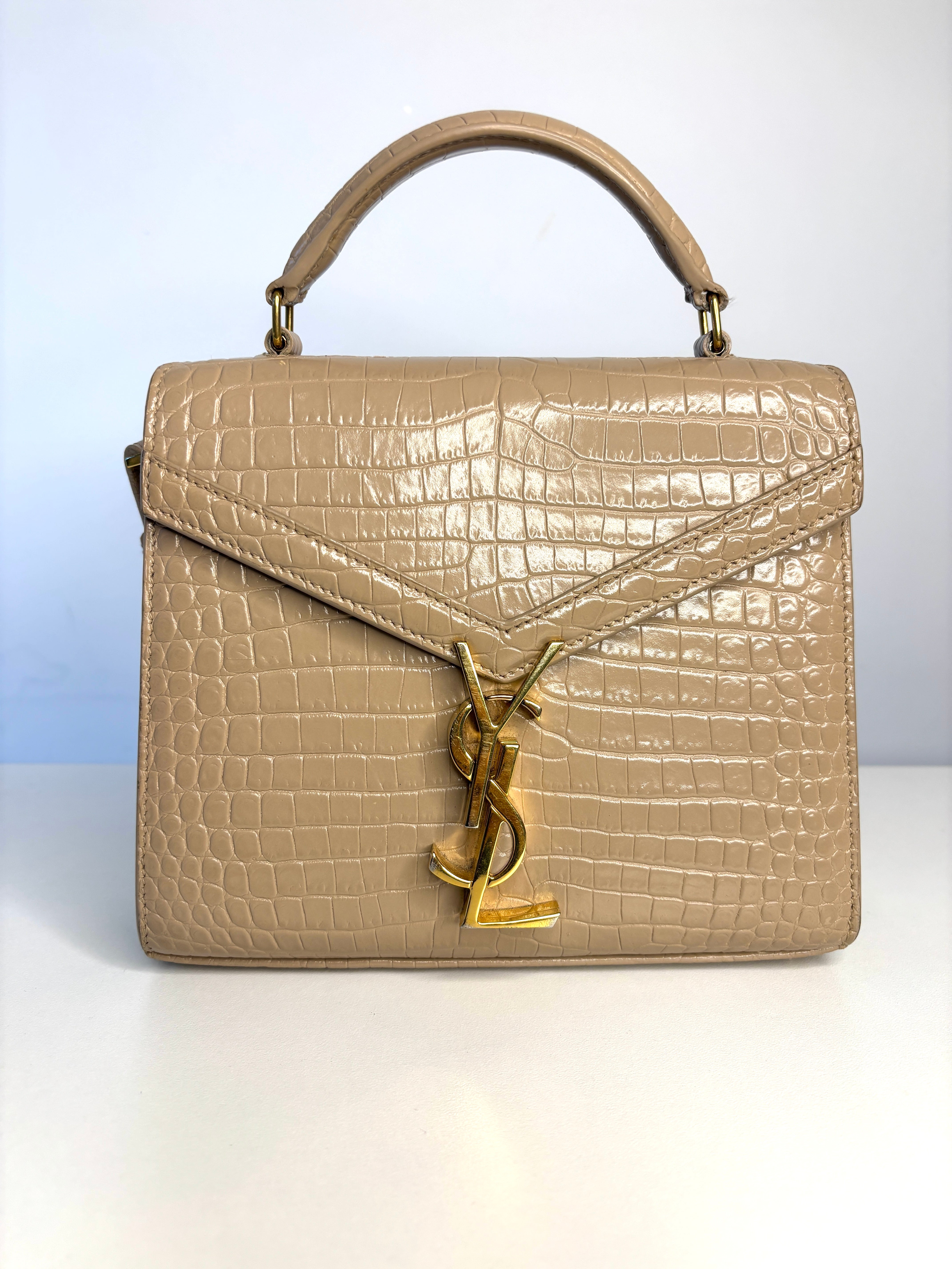Ysl Cassandra Bag Croc Saint Laurent YSL Crocodile Embossed Mini