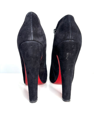 Christian Louboutin Black Suede Ankle Boots 40 UK7