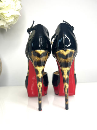 Christian Louboutin Pre-Loved Jilopa T Strap Platform Heels Sandals 39 UK6