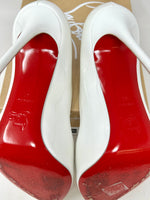 Christian Louboutin White Patent Leather Pump Heels