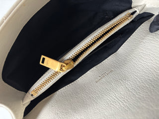 Saint Laurent College Medium Cream Leather Shoulder Bag