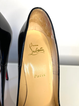 Christian Louboutin So Kate 120 Black Patent Heels 39.5 UK6.5
