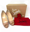 Christian Louboutin New Very Prive 120 Nude Patent Leather Peep Toe Heels 35.5 UK 2.5