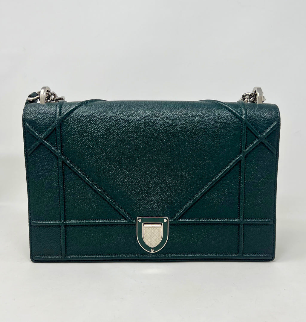 Dior Diorama Large Graphic Flap in Forest Green Shoulder Bag – High Heel  Hierarchy