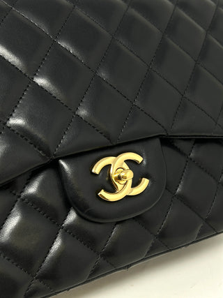 Chanel Jumbo Classic Double Flap Black Lambskin Bag