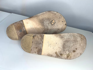 Chanel Preloved Quilted Lambskin Dad Slide Mule Flat Sandals 38.5 UK5.5