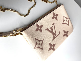 Louis Vuitton Double Zip Bicolor Empreinte Monogram Pochette Crossbody Bag