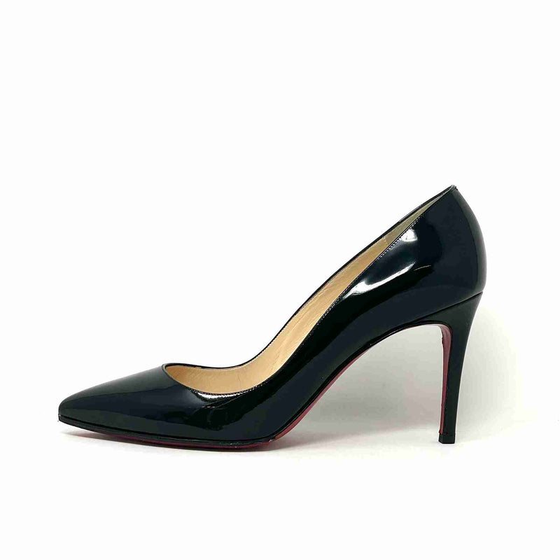 Christian Louboutin Pigalle 85 Black Patent Leather Pump Heels 39.5 UK 6.5