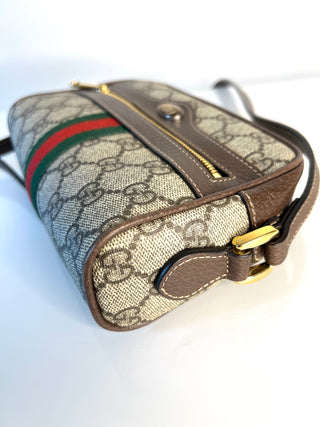 Gucci GG Supreme Canvas Ophidia Mini Crossbody Shoulder Bag