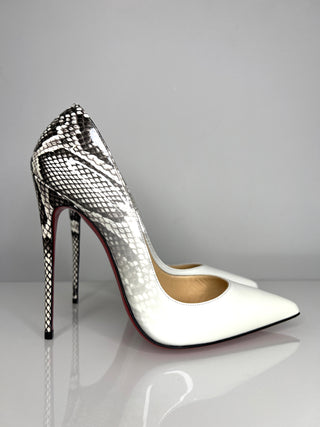 Christian Louboutin So Kate 120 White-Roccia Degrade Heels 39.5 UK6.5