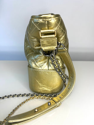 Chanel Gabrielle Medium Metallic Gold Quilted Hobo Bag – Circa 2017