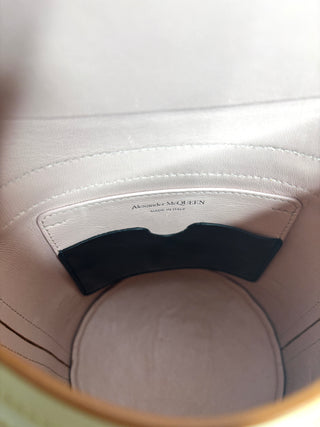 Alexander McQueen The Curve Cream Leather Bucket Shoulder Bag