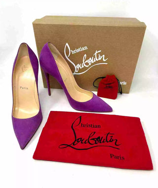 Christian Louboutin So Kate 120 Purple Suede Pump Heels 38 UK 5