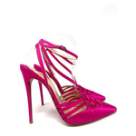 Tres Croise Pink 120 Satin Strappy Heels 40