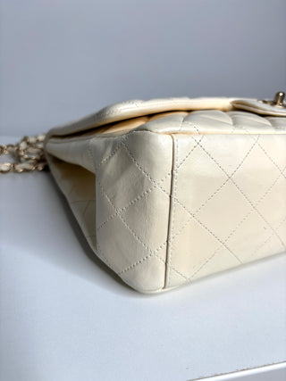 Chanel Classic Maxi Cream Calfskin Shoulder Flap Bag