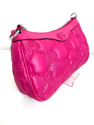 Gucci GG Matelasse Nylon/Leather Pink Crossbody/Shoulder Bag