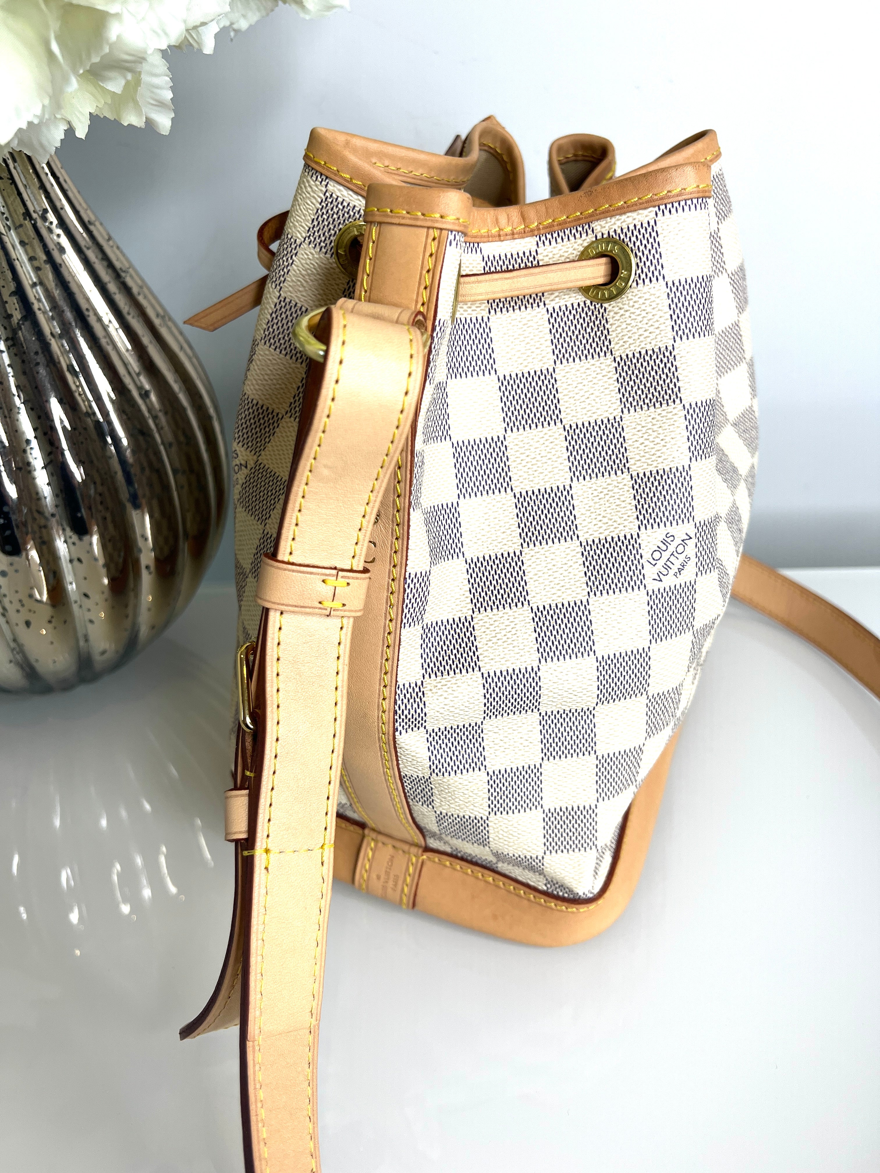 Damier Ebene Bucket Bag Damier White Louis Vuitton Bag Louis