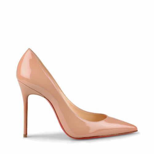 Christian Louboutin Nude Patent Leather Pump Heels 