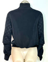 Louis Vuitton Black Monogram Embossed Zip Up Jacket 