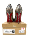 Christian Louboutin Pigalle Follies 120 Gold/Silver Glitter Sirene Pump Heels small fit 38.5 UK 5.5