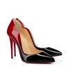 Christian Louboutin Black Red Degrade Patent Leather Heels 