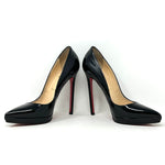 Christian Louboutin Pigalle Plato 120 Black Patent Leather Pump Heels 37 UK 4