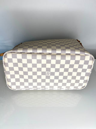 Louis Vuitton Preloved Neverfull MM Damier Azur Tote Bag