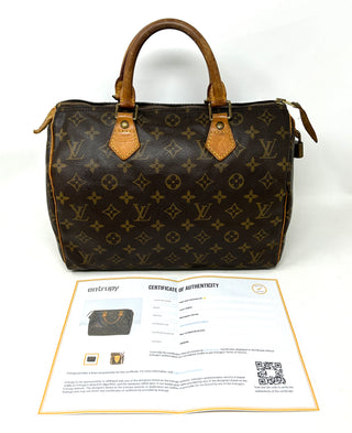 Louis Vuitton Speedy 30 Brown LV Monogram Coated Canvas Handbag