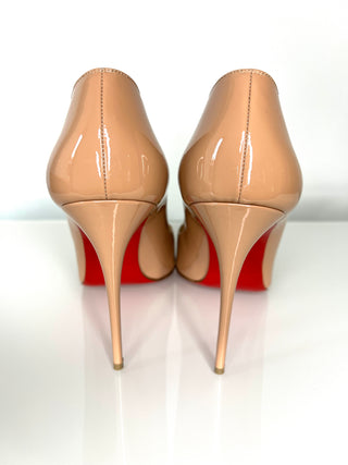 Christian Louboutin Hot Chick 100 Nude Patent Heels 41.5 UK8.5