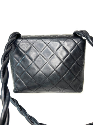 Vintage Chanel Black Quilted Leather Flap – Gold-Plated Hardware Cross-body Shoulder Bag