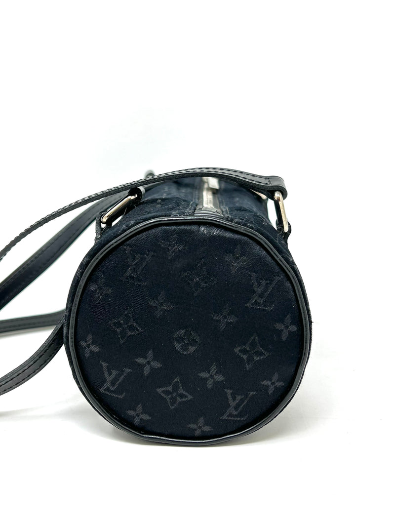 Louis Vuitton Satin Monogram Mini Black Handbag