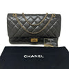 Chanel Reissue 2.55 Maxi Dark Khaki Quilted Leather Antique Gold Flap Shoulder Bag