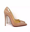 Christian Louboutin So Kate 120 Nude Patent Leather Pump Heels 40 UK 7